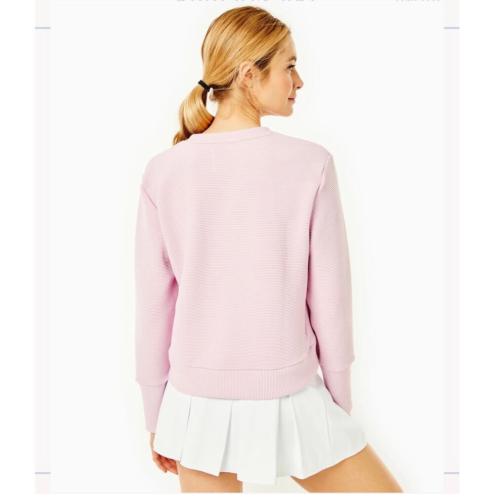 NWT Addison Bay Active Rib Crewneck Sweatshirt, Pink, XL - Picture 4 of 10